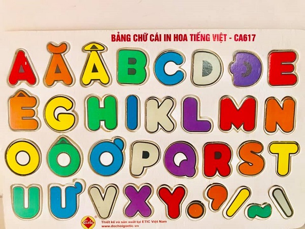 Bảng Chữ Cái In Hoa Tiếng Việt - Etic CA617
